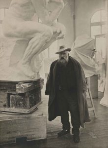 Auguste Rodin en el taller. Creative Commons